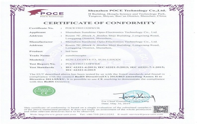 CHINA Sunshine Opto-electronics Enterprise Co.,ltd Perfil da companhia