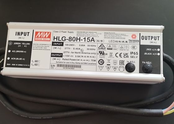 Meanwell Driver HLG series 40W 60W 80W 100W 120W 150W 185W Waterproof Driver IP65 IP67 12V 15V 24V 36V 48V 56V
