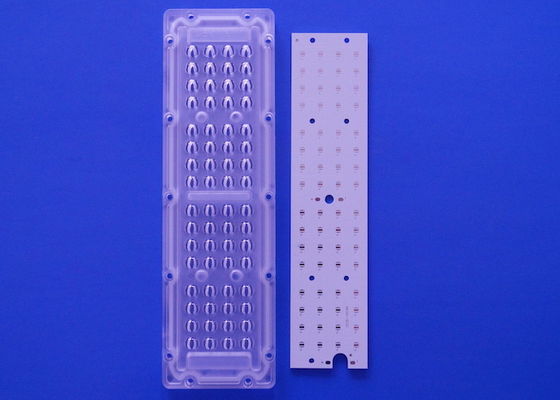 64 SMD 3535 Led Light Engine Module Vertical 65x150 Degree Lens Angle For Led Road Lamp