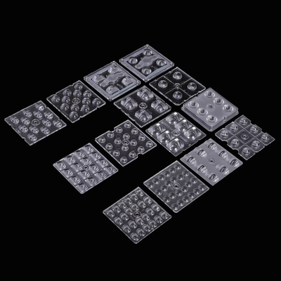 comprar 50x50mm Lente LED 4/6/8/12/16/24 pontos Plástico pmma Lentes ópticas LED para luz de rua / luz de inundação Fabricação em linha
