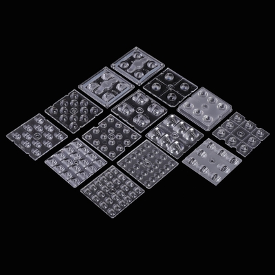 comprar Lentes LED de 50x50mm 4/6/8/12/16/24 pontos de óptica secundária de plástico /pmma Lentes ópticas LED de LED para iluminação de rua / iluminação de inundação Fabricação em linha