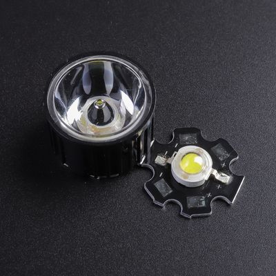 Frosted 90 degree 1W / 3W Optic PMMA Led Lens for Led Flashlight