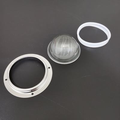 100w Led Light 78mm Led Glass Lens , 60 degree Led Lens with Square Heat Sink