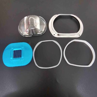 Glass Led Light Lens / LED Street Light Lens With Silicon Gasket For 30Watt Leds