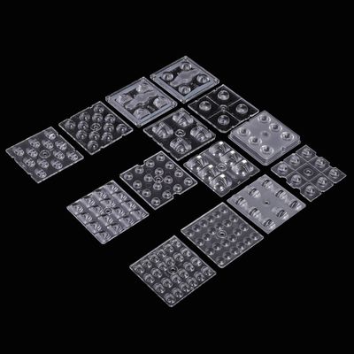 Lentes ópticas LED PMMA de 50x50 mm com múltiplos ângulos de visão para luzes de rua e de inundação