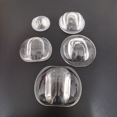 Lente óptica LED de vidro borossilicato ângulo de feixe de 75x135 graus IP65 à prova d'água para luz de rua em túnel