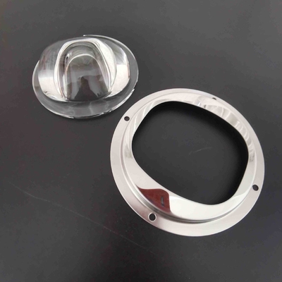 Lentes de vidro da lente da luz de rua do diodo emissor de luz de 120 x 60 graus impermeáveis com suporte do metal