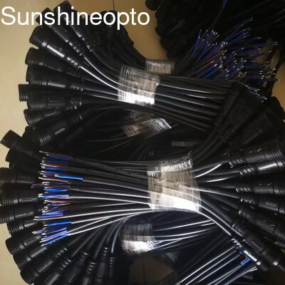 Conector de cabo IP67 24AWG de 3 pines, resistente à água, homem/mulher M12/M19