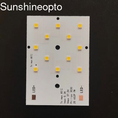 Placa PCB LED 7W SMD 3030 com lente personalizada de 50x50mm para alta emissão de luz