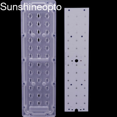 Lente de luz de rua SMD 3X12 36 LED 3030 3535 com ângulo de feixe de 65x150 graus PC de grau óptico Distribuição vertical da luz