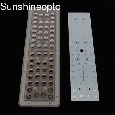 Lente LED colimadora de ângulos de feixe múltiplos PC 50W com placa PCB LED SMD 3030 para luz