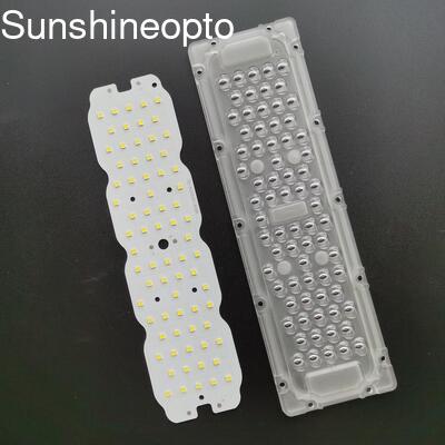 160lm/w SMD 3030 LED Módulo de luz 50W LED Kit de retrofit de luz de rua com lente óptica para PC