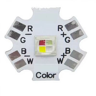 Chip LED de alta potência RGBW 10W para iluminação de palco Fabricante de emissor LED RGBW de feixe largo de 120°