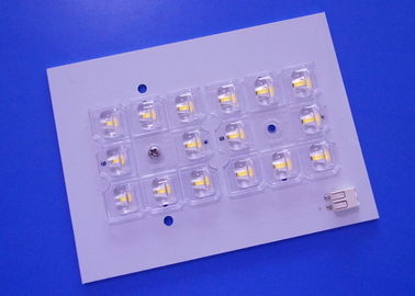 Máscara branca da solda da placa do PWB do módulo da luz de rua de 16 diodos emissores de luz com a lente Typeii-M de 8 diodos emissores de luz