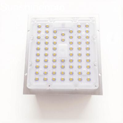 Módulo de lente LED quadrada 90° 3030 Lente óptica para PC de 64 LEDs com PCB de alumínio Fabricante OEM/ODM
