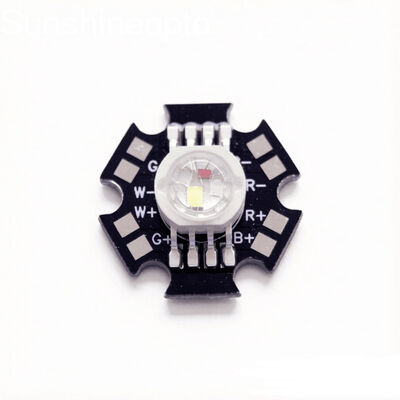 Módulo LED RGBW 12W com chips LED de 4 pontos LED de alta potência em PCB Black Star para iluminação de palco