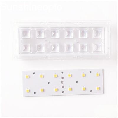 2×6 SMD 5050 LED Kit de retrofit para iluminação pública 5000LM Módulo LED com lente óptica 60×60°
