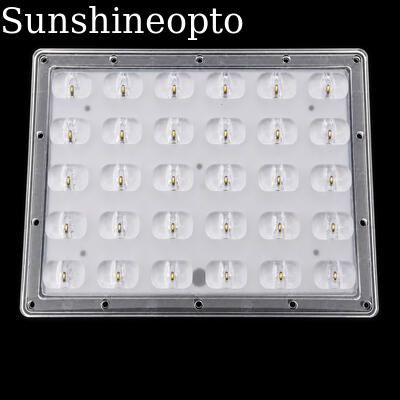 fornecedor OEM/ODM da lente do diodo emissor de luz do ângulo de feixe do jogo 90×126° do retrofit da luz de rua do diodo emissor de luz 30W