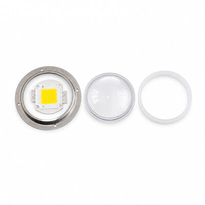 Lente de vidro LED com ângulo de feixe de 120 graus de diâmetro de 78 mm com transmitância de 93% para luz de alto brilho