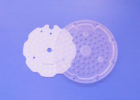 O mini tamanho conduziu lentes do sistema ótico 120 módulo conduzido do ângulo 50W 3030 do grau para a luz alta da baía