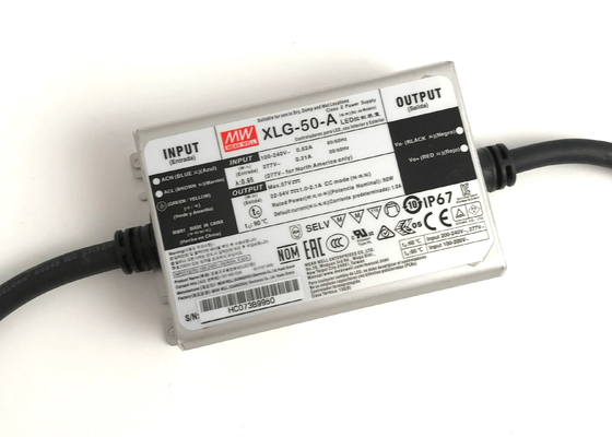 motoristas da fonte de alimentação 24v do diodo emissor de luz de 50W Constant Current 36v 48v 54v MEANWELL para luzes do diodo emissor de luz