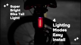 Luz traseira de bicicleta de 50 metros com bateria de 200mAh e suporta entrada de carregamento de 5V/500mA